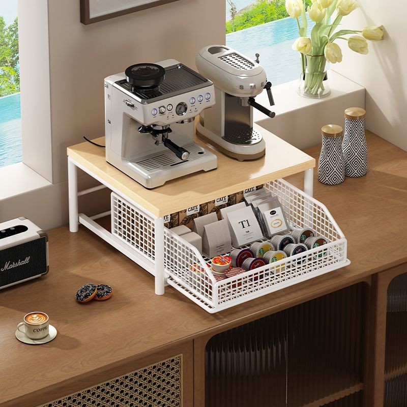 Kitchen Rack Coffee Machine Base microwave oven Rack with Drawer Coffee ...