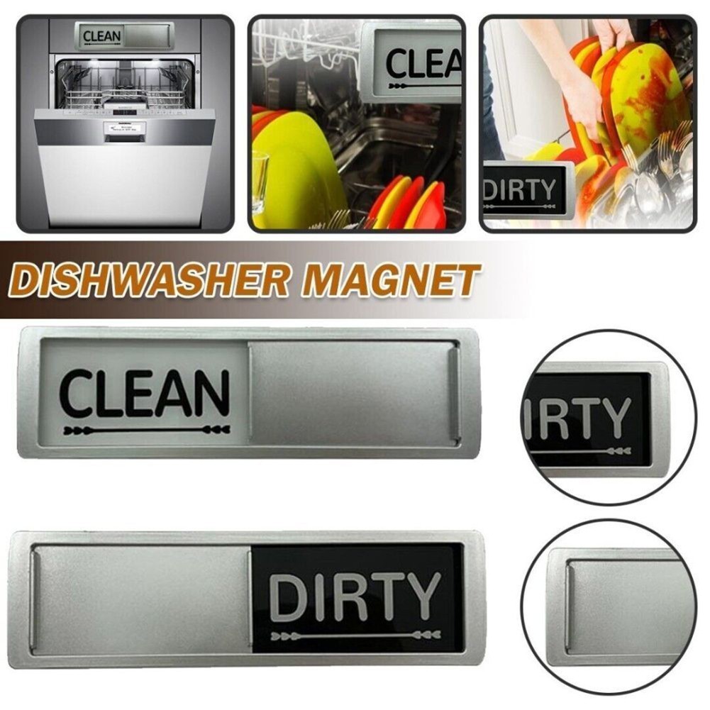 (EXQU-PH) Clean Dirty Dishwasher Magnet Indicator Sign Non-Scratch ...