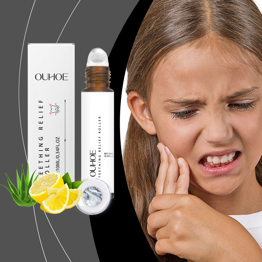 Rouleaux D'huile De Dentition Naturelle Pour Bébé - 2 Pièces - Soulagement Des Gencives Douloureuses - Application Par Massage Sur Mâchoires Ou Plante Des Pieds