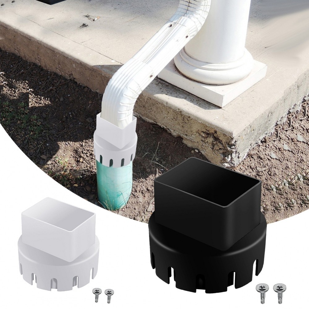Adjustable Length Rain Gutter Downspout Adapter Pipe Fittings Drain