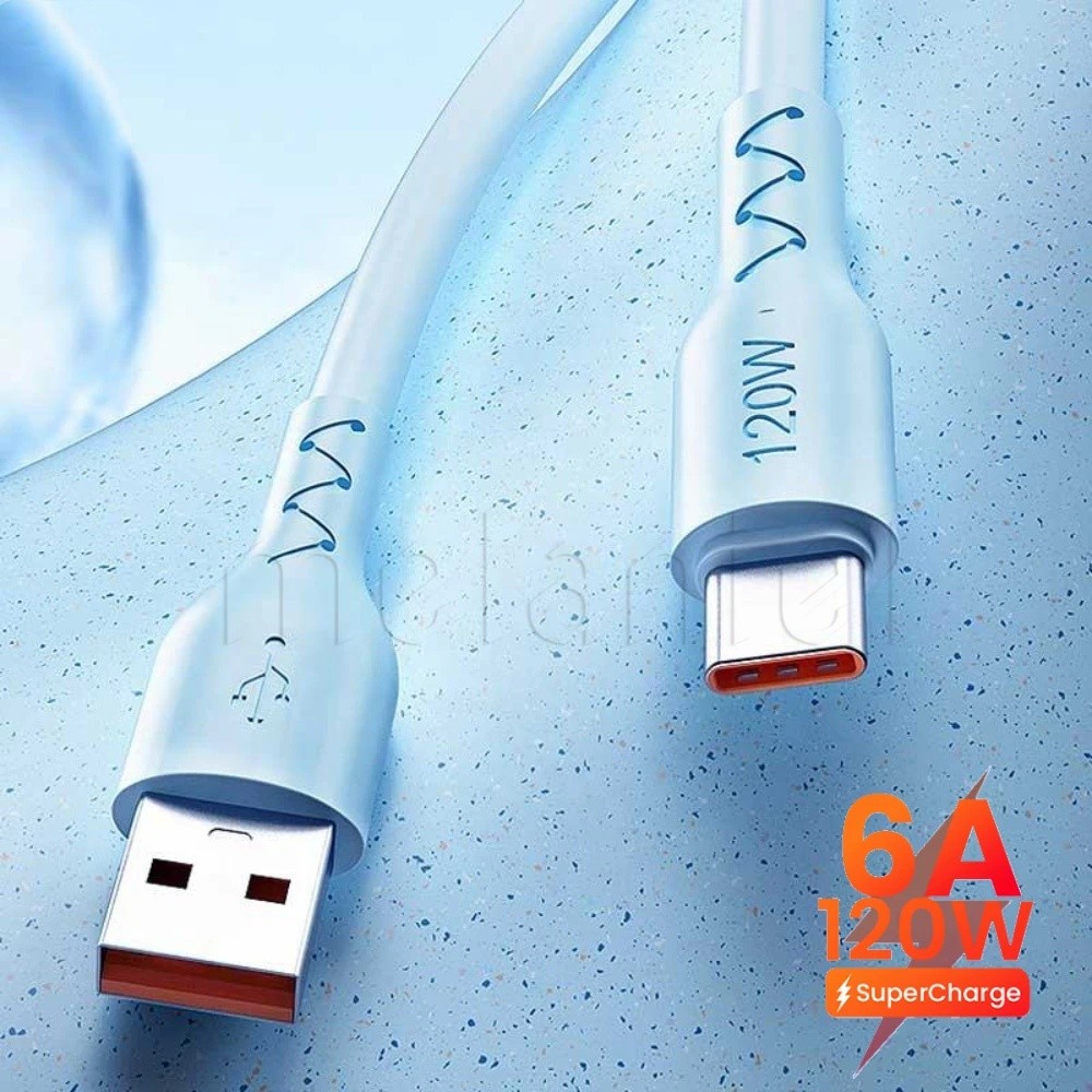 120W 6A Type-C Charging Data Cable - Universal for Android Phones ...