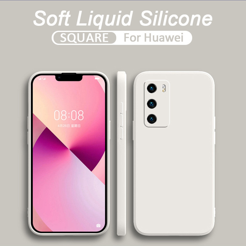 For Huawei Nova 3i 5T 7i Se Y9 2019 Matte Candy Color Shockproof Square  Edge Soft Silicone TPU Phone Case Casing Cover