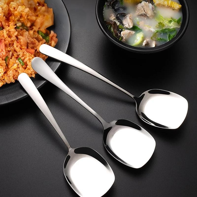 Serving Spoon Stainless Steel Serving Spoon Makapal Kutsara Dinner ...