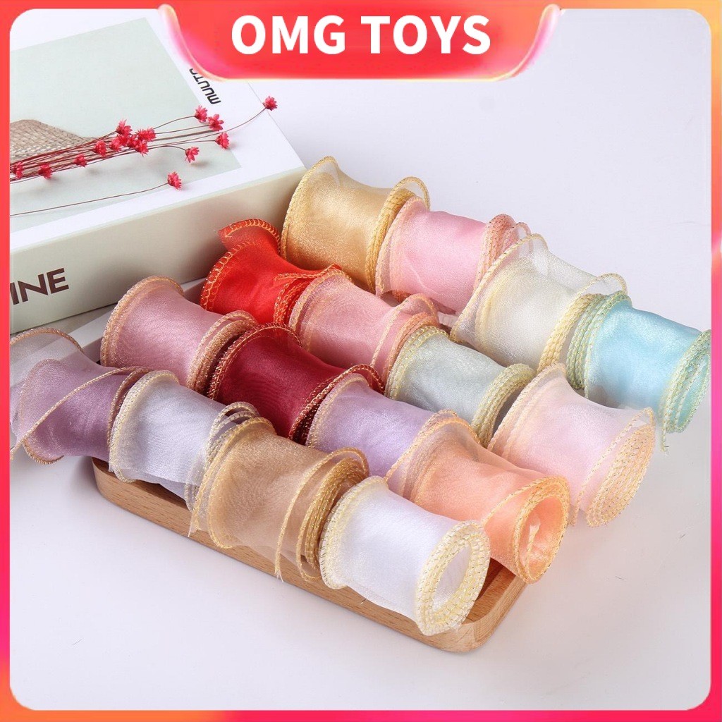 Wave Silk Korean Style Gold Edge Organza Ribbon Gift Wrapping ...
