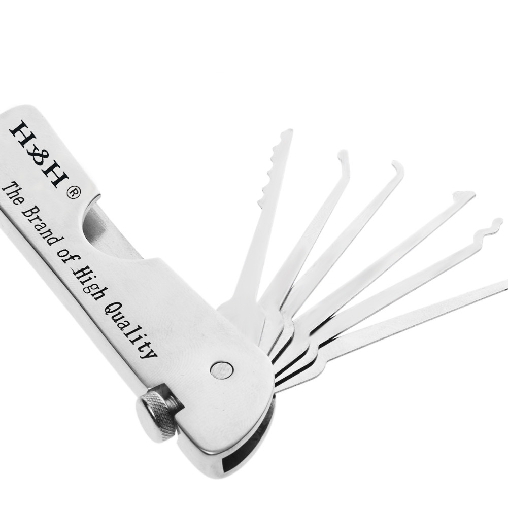 Multifunction Locksmith Tools 7 in 1 Stainless Steel Lock Pick Set Open ...