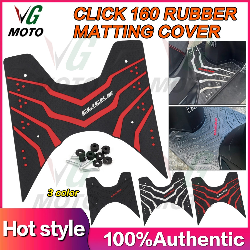 HONDA CLICK 160 FOOTBOARD RUBBER MATTING WITH BOLTS FOR CLICK 160 ...