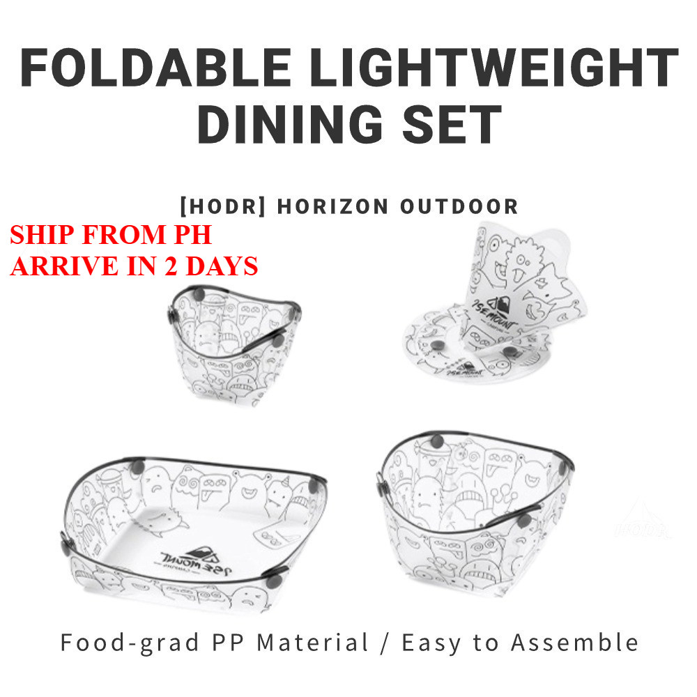 [HODR] Outdoor Camping Plate Folding Dining Set Lightweight Camping ...