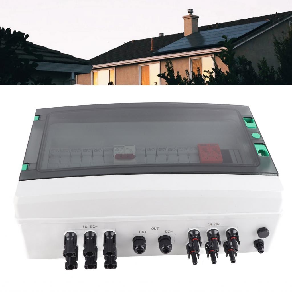 Ttiitt Waterproof PV Combiner Box Photovoltaic Solar 6 String Case with ...
