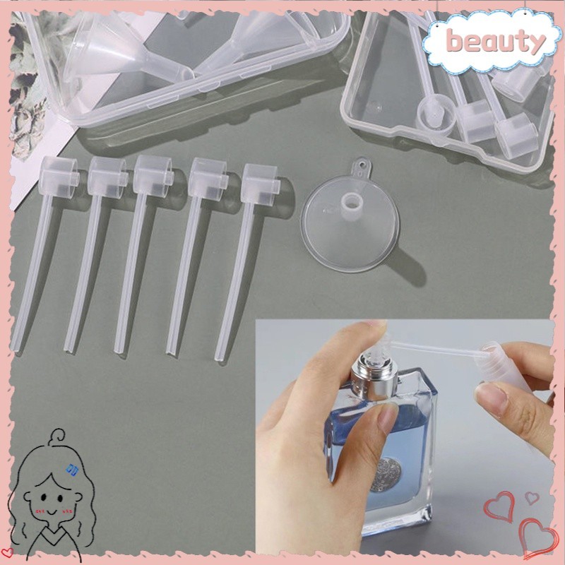 10Pcs Perfume Dispenser Tools Clear Plastic Diffuser Funnel Pump ...