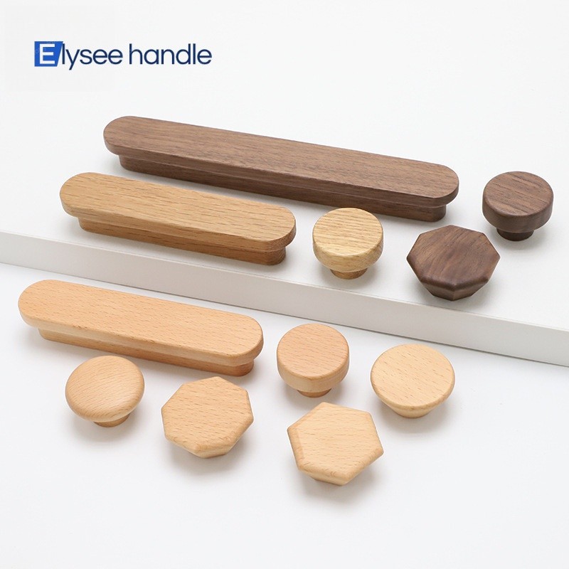 Japanese Style Kitchen Cabinet Door Handles Wooden Handles Drawer Knob ...