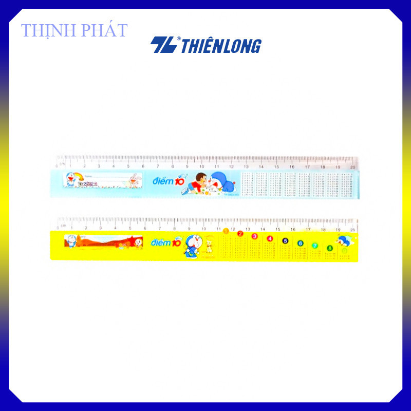 2 20cm TL hard plastic rulers with cute Doraemon shape, with name label ...