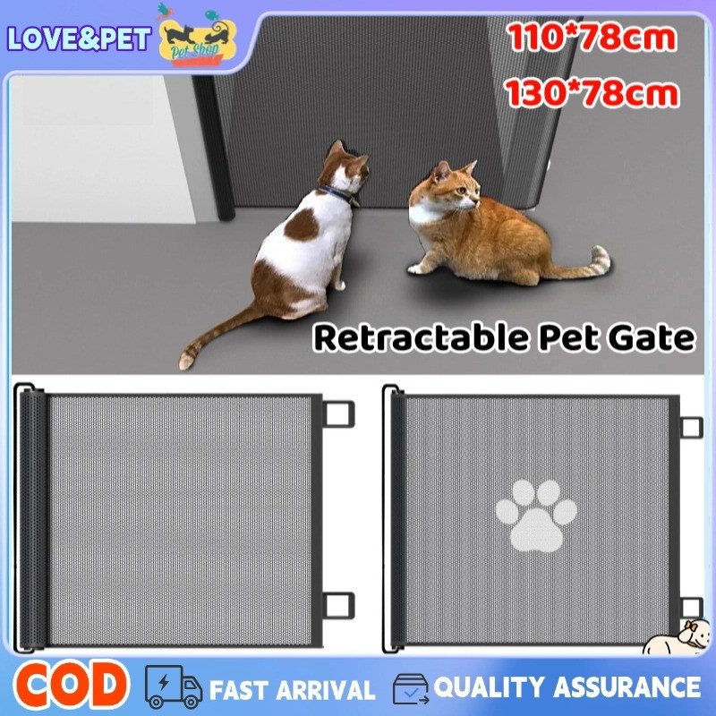 Retractable Pet Door Mesh Cat Dog Fence Adjustable Room Divider Pet ...