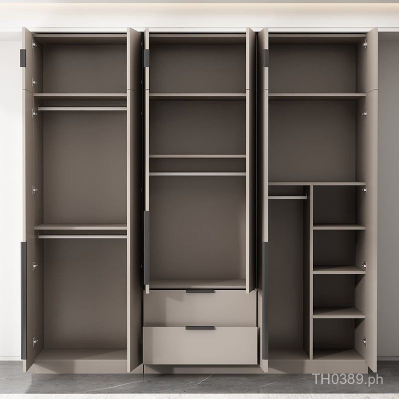 Wardrobe with Cabinet Solid Wood Dressing Table Modern Simple Master ...