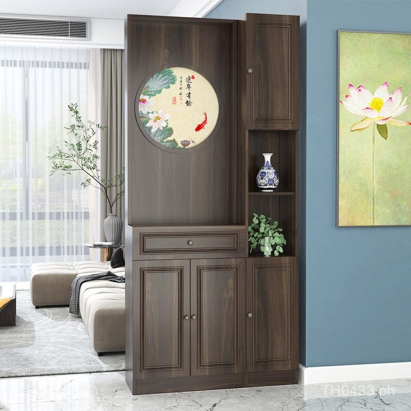Hallway Shoe Cabinet Storage Rack Living Room Integrated New Chinese ...