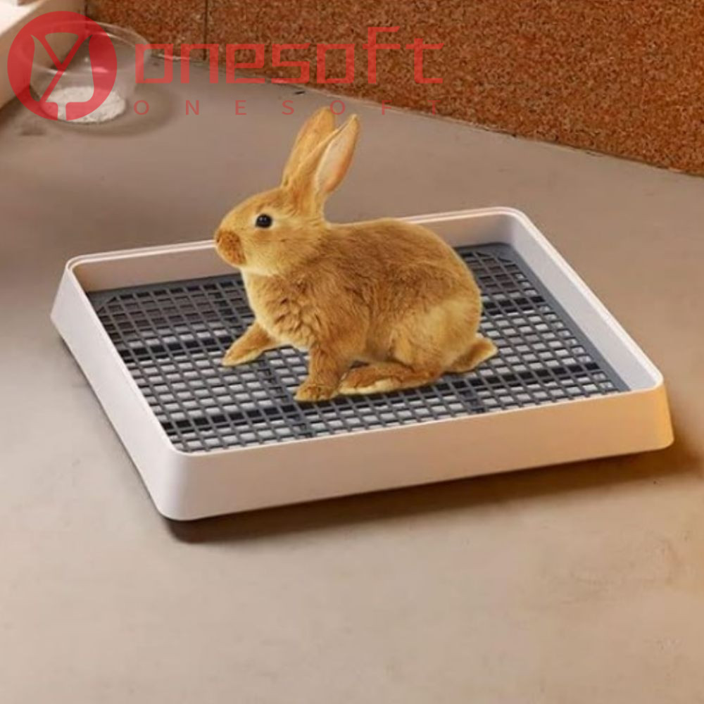 ONE-SOFTNESS Litter Pan, Grid Rectangular Large Litter Box, Rats Cage ...