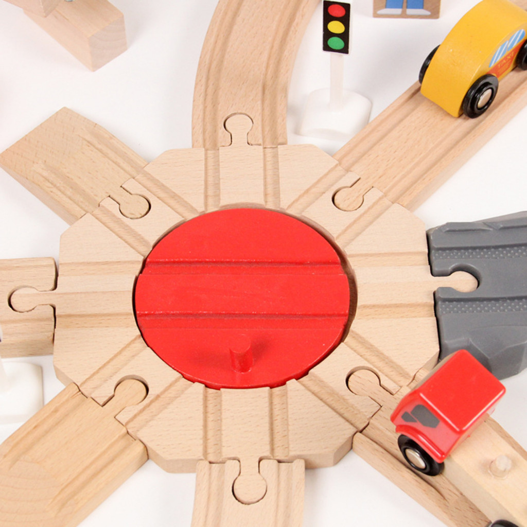 greensea| Heavy Duty Train Track Turntable Wooden Train Track Turntable ...
