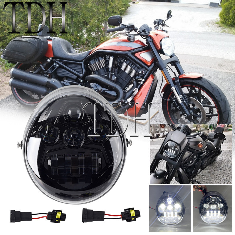 TH For Harley Vrod Headlight Lamp Fits V ROD VRSCA VRSC CVO V-ROD ...