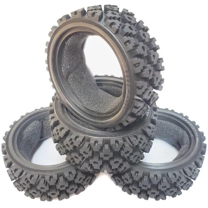 4Pcs 70Mm 1/10 RC Off-Road Buggy Car Rubber Tires Wheel Tyres Front For ...