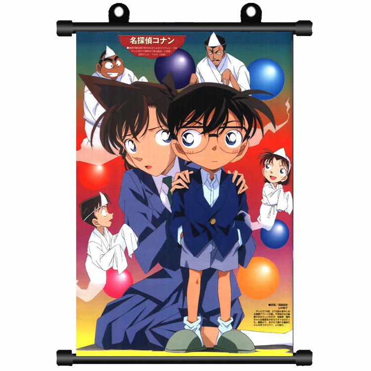 Anime Detective Conan Exquisite Scroll Painting Role Playing Jimmy Kudo ...