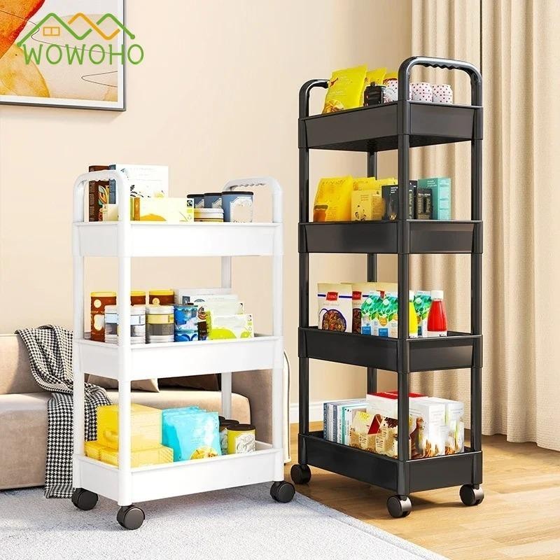Household Multi-layer Small Cart Storage Rack Floor Storage Rack With ...