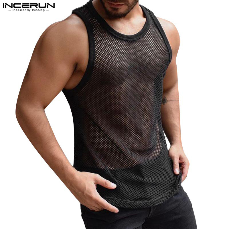 INCERUN Men's Mesh Tank Top | Shopee Philippines