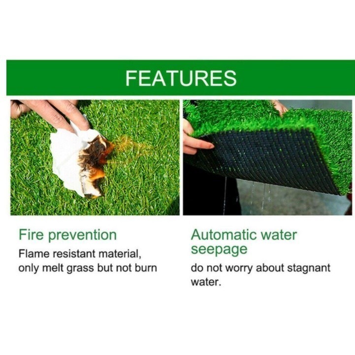 Artificial Grass 2Mx1M Simulation lawn carpet grass Garden Outdoor