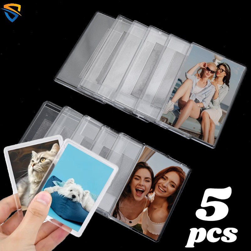 5Pcs 4.5*7.0cm/5.7*8.9cm Mini Photos Display Frame DIY Transparent ...
