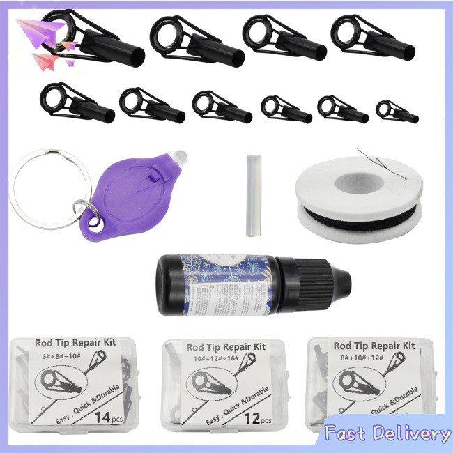 1 Day Shipping! Fishing Rod Eyelet Repair Kit, Complete Emergency Quick