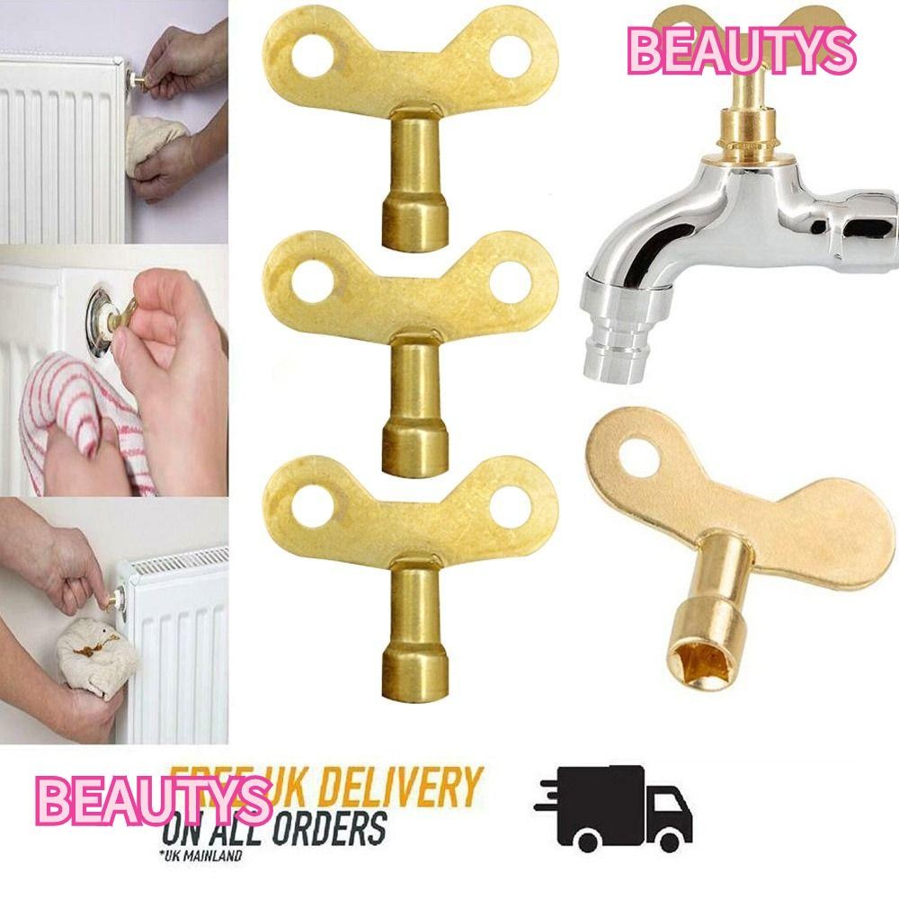 BS 4PCS Radiator Plumbing Bleed Square Spool Water Tap Key Faucet