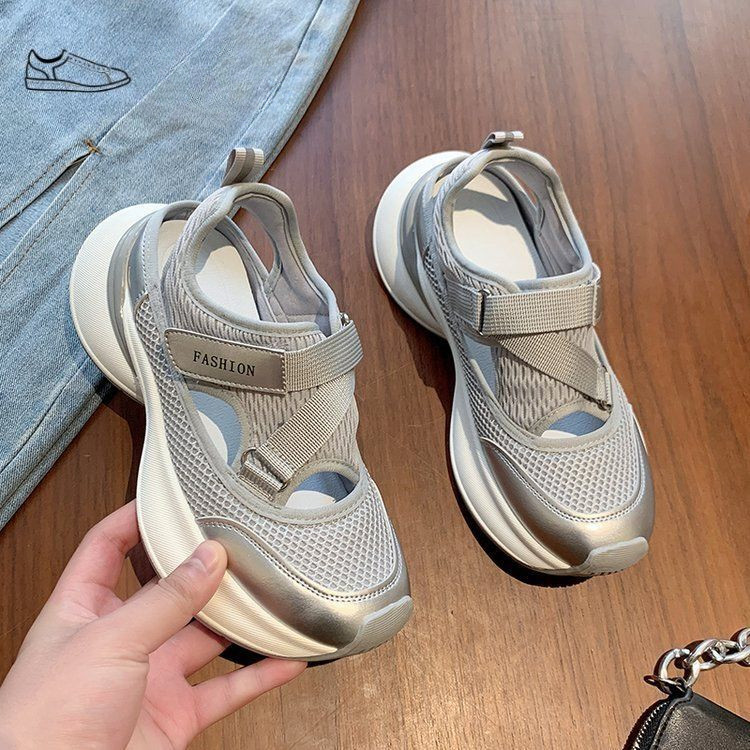 Torre Shoes Women's New Summer Mesh Breathable Thick Sole Increased ...