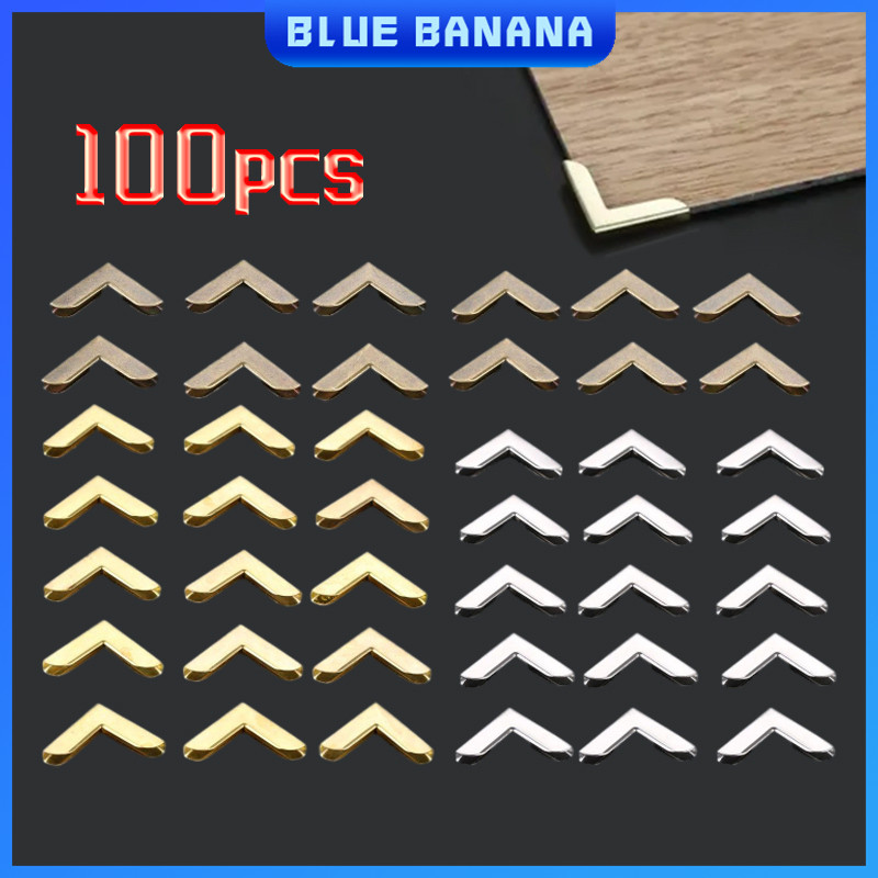 100pcs Retro Metal Corner Protectors 3-4mm Scrapbook Albums Corner File ...
