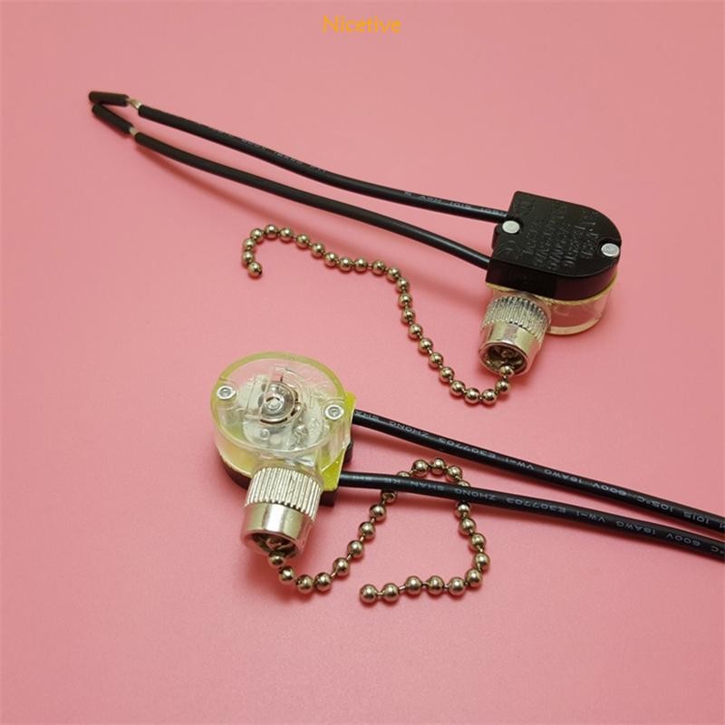 Acmerota 3Pcs 2A 250V AC On-Off Pull Chain Cord Switch