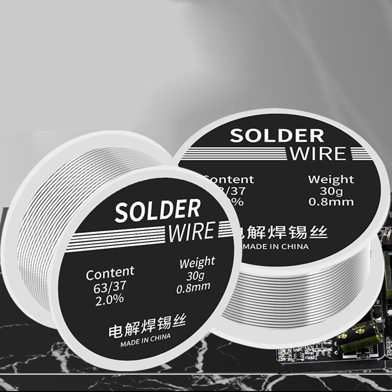 Meuctiffy 1 Pcs 0.8mm 30g Soldering Tin Wire Tin Melt Rosin Core Solder ...