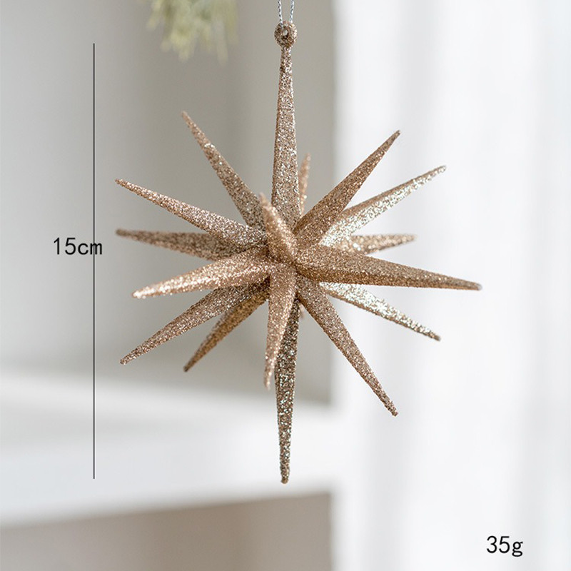 Glitter Star Ornaments Large Hanging Christmas Tree Decoration Ornament ...