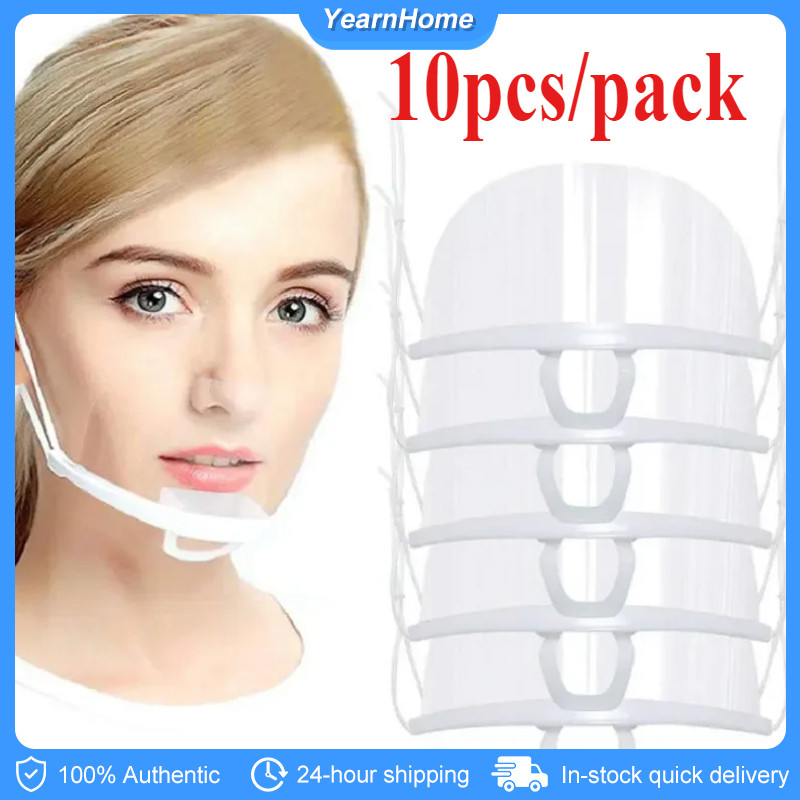 10pcs Anti-Fog Transparent Mask Restaurant School Plastic Anti-saliva ...