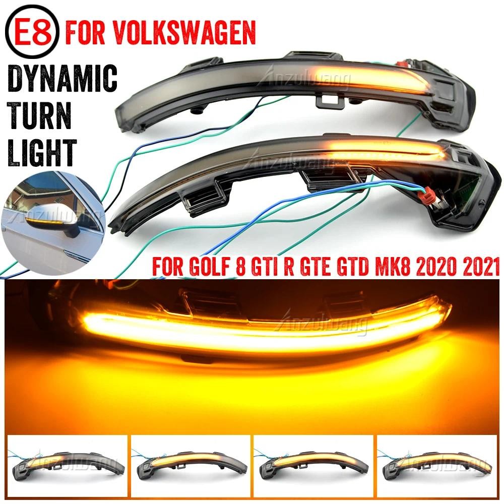 For Volkswagen Golf 8 GTI R GTE GTD MK8 2020 2021 Car LED Dynamic Turn ...