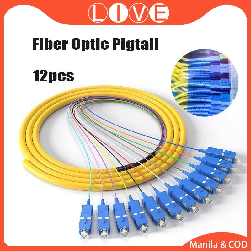 12pcs SC/UPC Fiber Optic Pigtail Fiber Jumper Connector 1.2m 9/125 ...