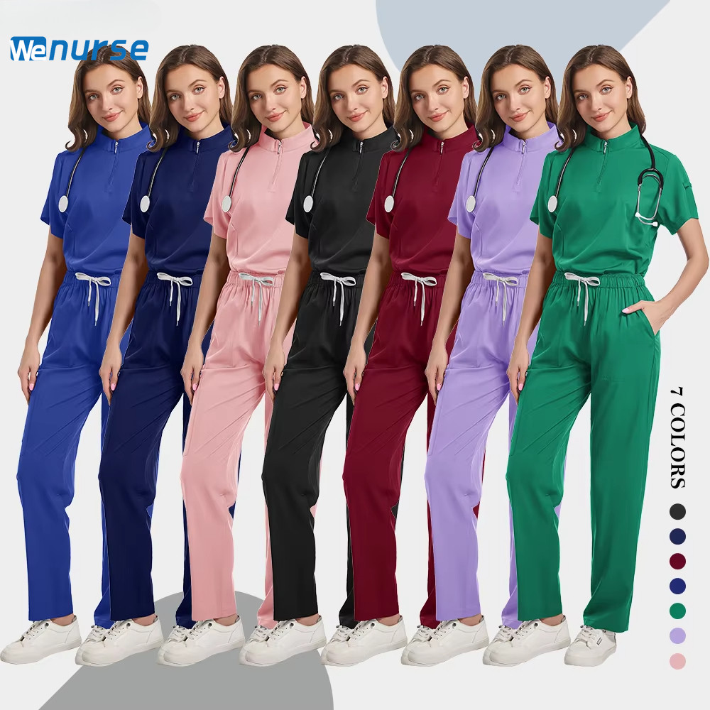 Aesthetic Uniforms Woman Beauty Manicurist Work Wear Hot Sales Scrubs ...