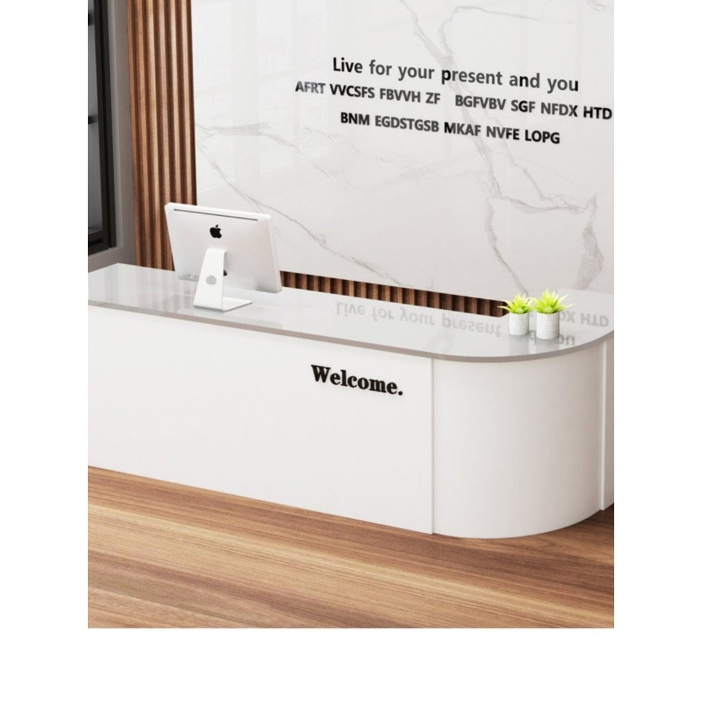 Convenience Store Reception Desk Rounded Front Desk Milk Tea Shop ...