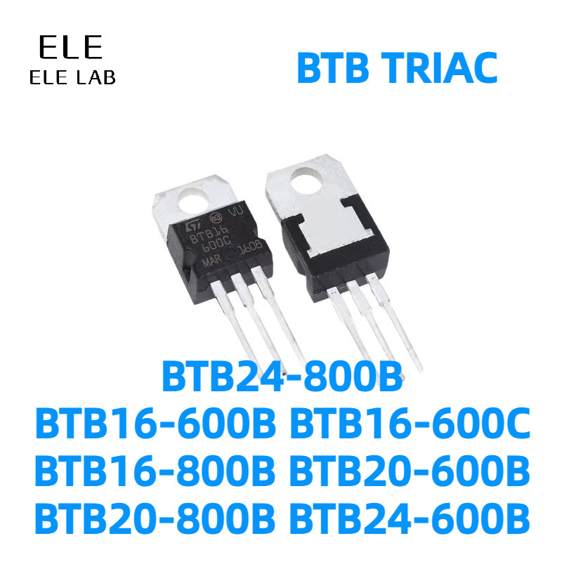 5‌Pcs Original Triacs BTB16-600B BTB16-600C BTB16-800B BTB20-600B BTB20 ...