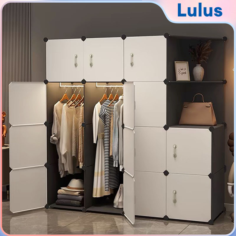 LULUS Clothes Wardrobe DIY Closet Organizer With Hanger Shoe