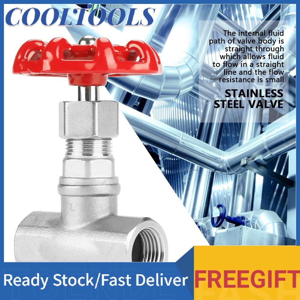 Cooltools DN15 BSPP G1 / 2 Stainless Steel Gate Valve Water Oil Gas For ...
