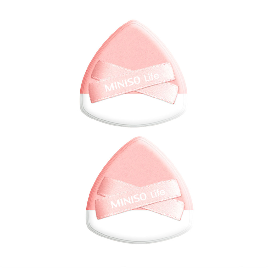 MINISO Peach Pink Series Triangle Makeup Puffs (2 pcs) | Shopee Philippines