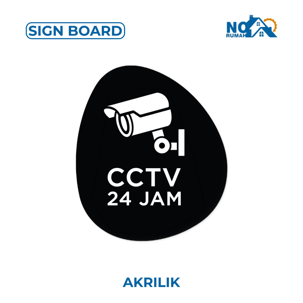 Cctv 24 Hours Acrylic Sign Board Wall Signage Acrylic Board Restaurant ...