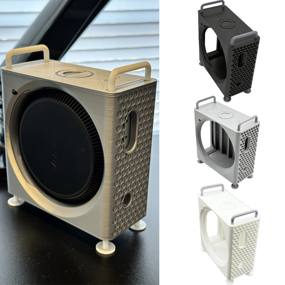 Chassis for Mac Mini M4/M4 Pro 2024 3D Printed Vertical Computer Case