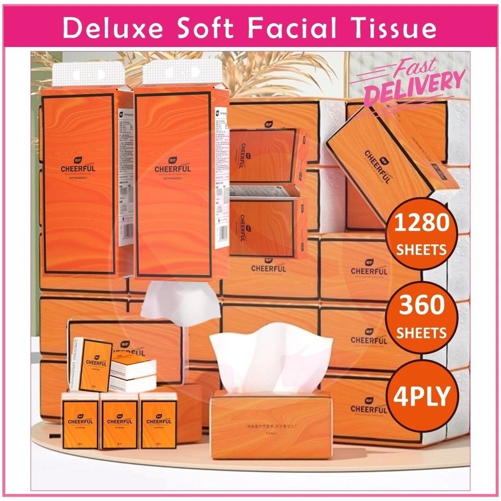 Sadoline~[Buy 1 Take 1] 1280 Sheets 4Ply Jumbo Hand Tissue Facial ...