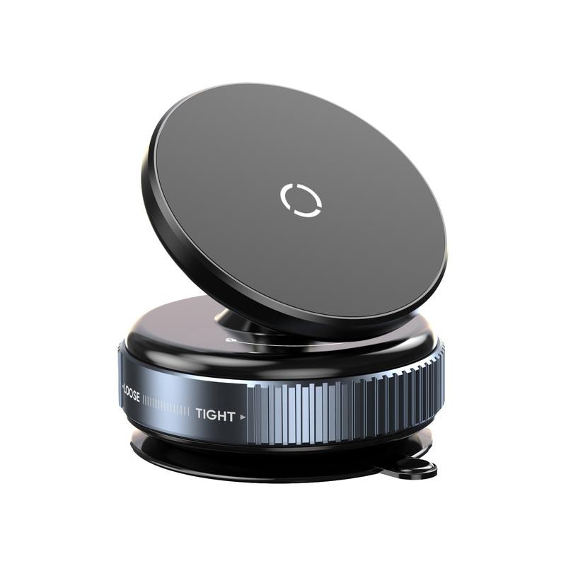 thumbnail image 2 of Magnetic Vacuum Adsorption Car Mount - Foldable 360° Rotating Aluminum 2 of 14