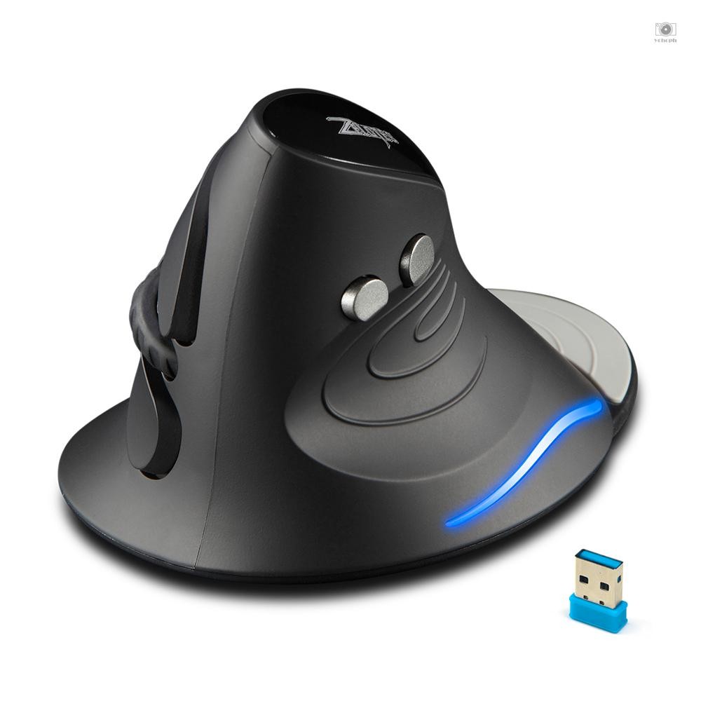 ZELOTES F-17 Vertical Mouse 2.4GHz Wireless Gaming Mouse 6 Keys ...
