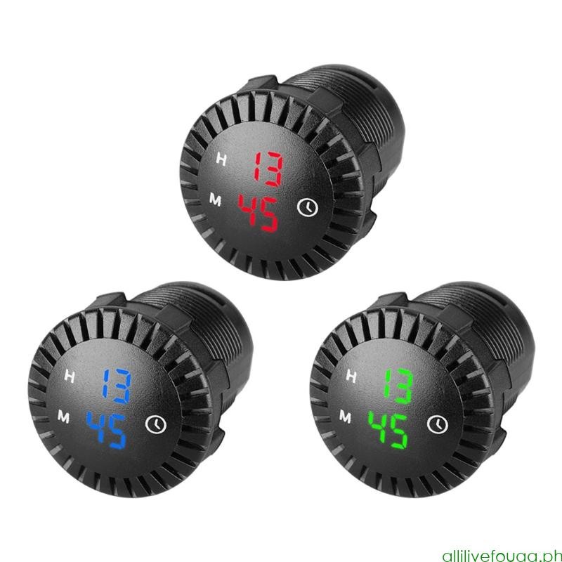 allilivefoua Car Dashboard LED Digital Clock Watch Motorcycle ATV for ...