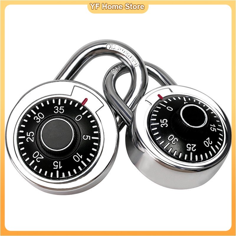 Metal Rotary Padlock Digit Combination Code Lock Turntable Lock Safe ...
